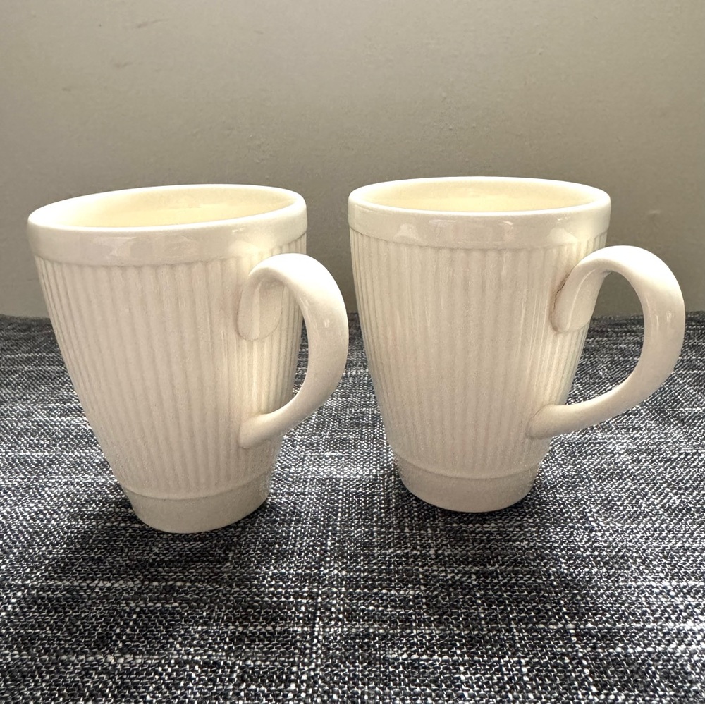 Wedgwood “Windsor” Cream/Ivory color Mug - Set of 2